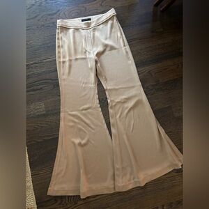 New ELLERY Monte Carlo Tan Flowy Long Wide Leg Pants I-42 6 M $675